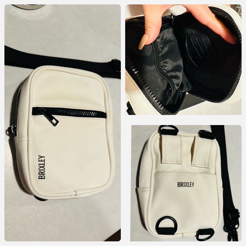 White Leather “Betty” Brixley Crossbody Bag